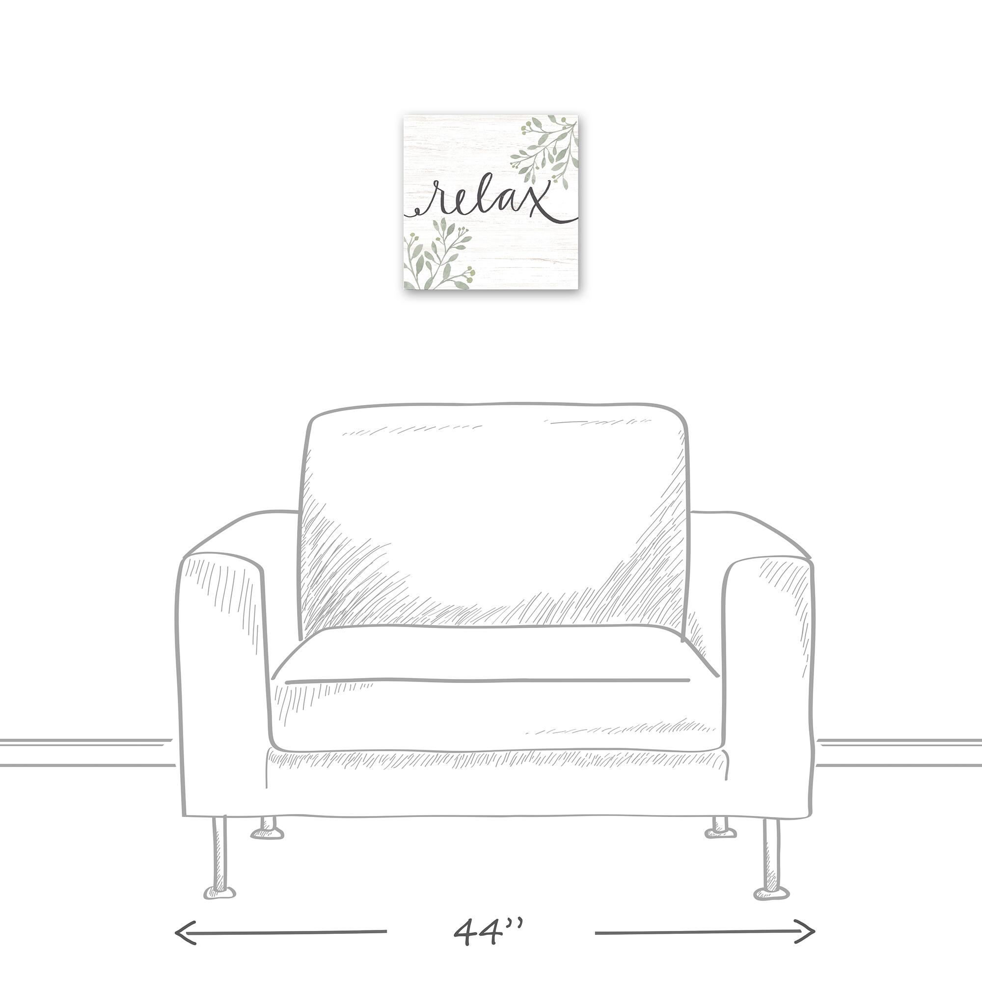 Relax Floral 12" x 12" Canvas Wall Art